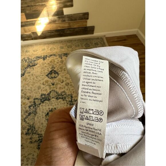 SPANX NWT On-the-Go Ankle Straight Pant White Ultimate Opacity Technology Sz M - Picture 8 of 14